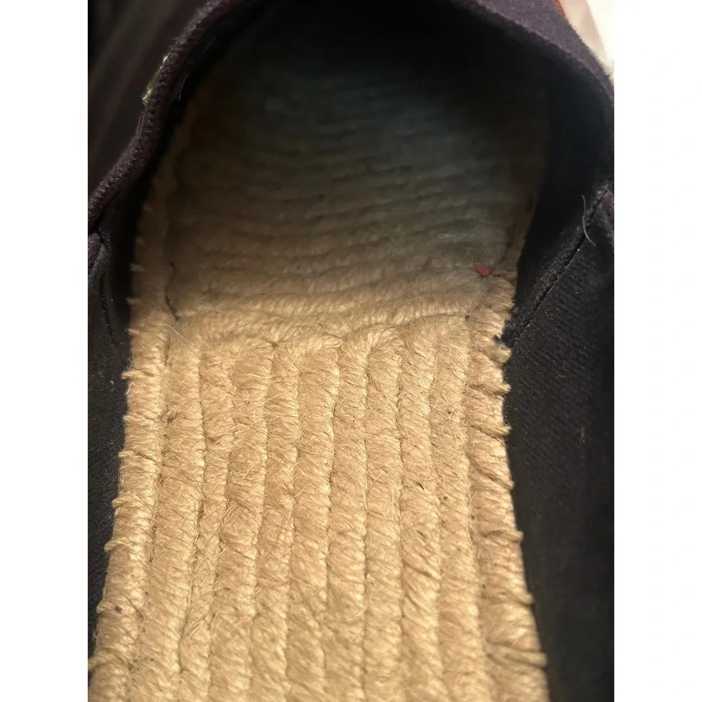Tory Burch SeaHorse Espadrille Women's Flats Size 7.5 M Navy Blue